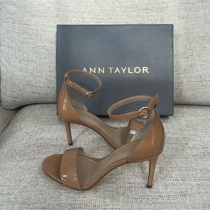 Brand new, never worn, Ann Taylor 6.5 taupe nude ankle strap heel